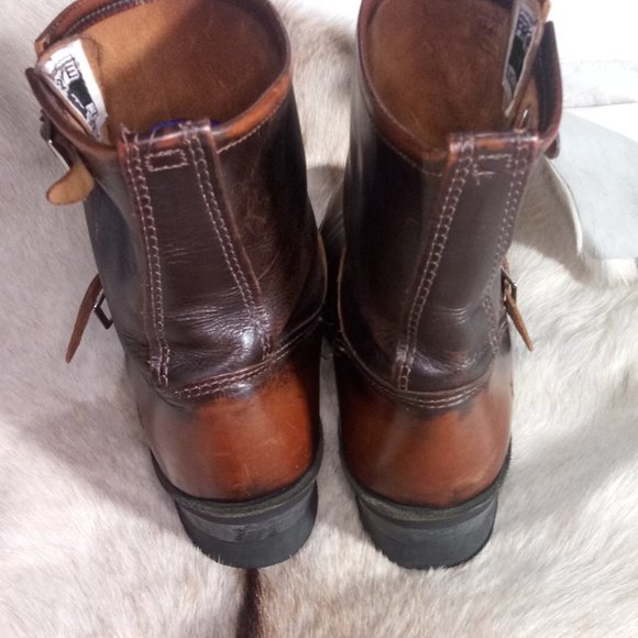 FRYE SMITH ENGINEER BOOTS CARAMEL COLOR - Picture 8 of 12